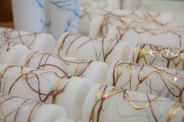 Lacquered Gypsymoth candles