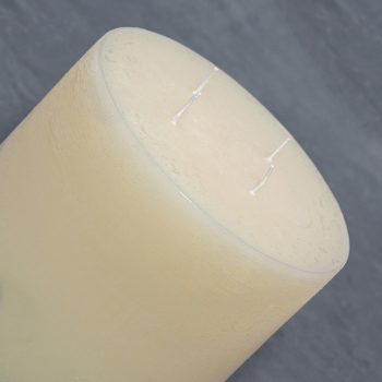 ivory candle, multiwick, handmade, ireland