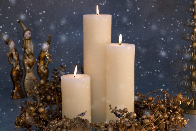 ivory pillar candles, handmade, ireland, kilkenny, dublin,